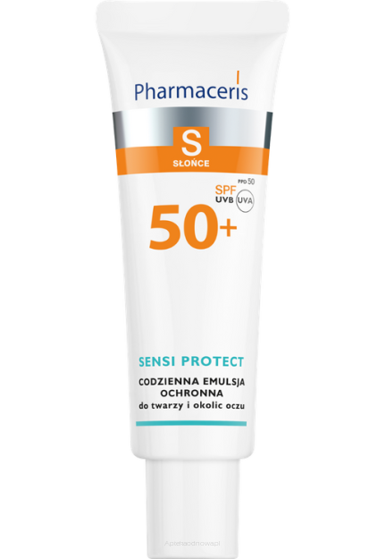 PHARMACERIS S SENSI PROTECT Emulsja ochronna SPF 50+ do twarzy i okolic oczu z kwasem hialuronowym 50 ml