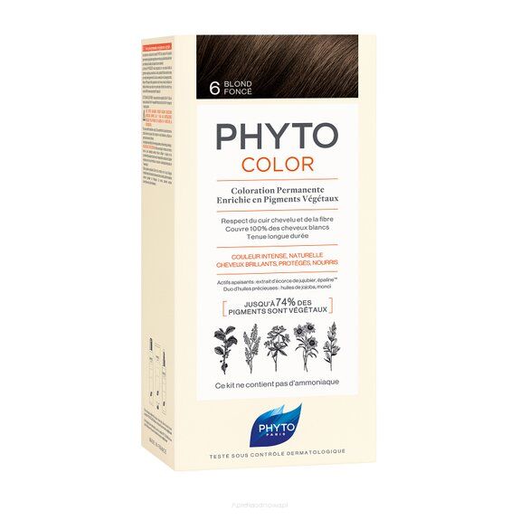 PHYTO COLOR 6 Farba do włosów - CIEMNY BLOND