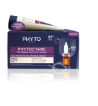 PHYTO PHYTOCYANE Kuracja przeciw wypadaniu włosów postępujące12 ampułek x 5 ml + PHYTOCYANE szampon 100 ml
