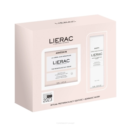 LIERAC ARKESKIN ZESTAW Krem na dzień 50 ml + DIOPTI RIDES krem pod oczy 15 ml