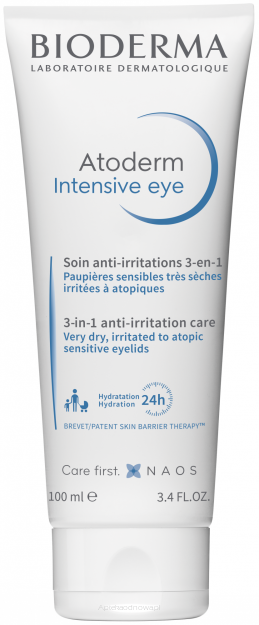 BIODERMA ATODERM INTENSIVE EYE Pielęgnacja 3 w 1 przeciw podrażnieniom skóry powieki okolic oczu 100 ml