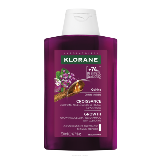 KLORANE WZROST Szampon przyspieszający wzrost włosów z Adenozyną  200 ml