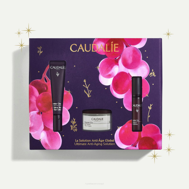 CAUDALIE PREMIER CRU ZESTAW  Krem pod oczy 15 ml + Serum 10 ml + Krem do twarzy 15 ml