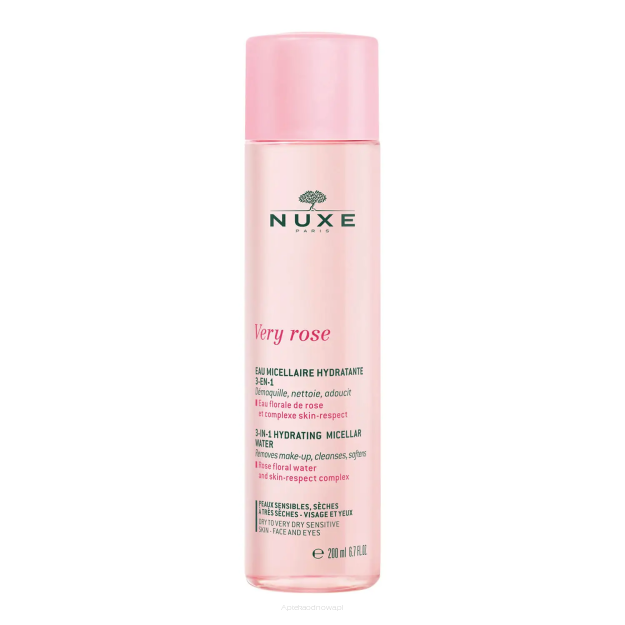 NUXE Very rose Nawilżająca woda micelarna 3-w-1 200 ml