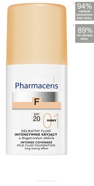 PHARMACERIS Fluid delikatny intensywnie kryjący SPF 20  01 IVORY 30 ml