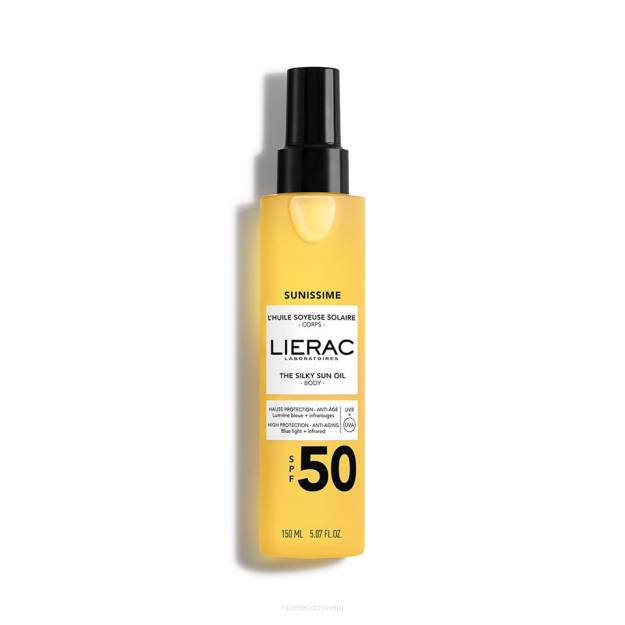LIERAC SUNISSIME Jedwabisty olejek ochronny SPF 50 do ciała 150 ml
