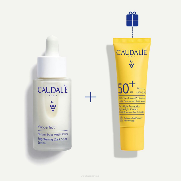 CAUDALIE VINOPERFECT Zestaw na przebarwienia Serum 30 ml +Krem SPF50+ 20 ml