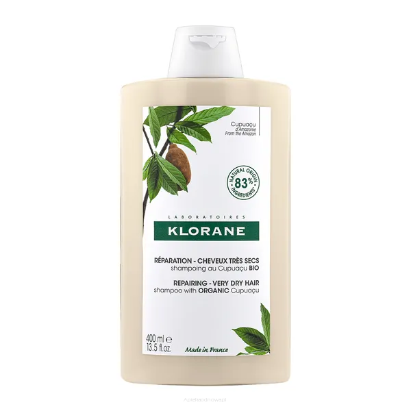 KLORANE CUPUACU Szampon z organicznym masłem włosy suche i zniszczone 400 ml