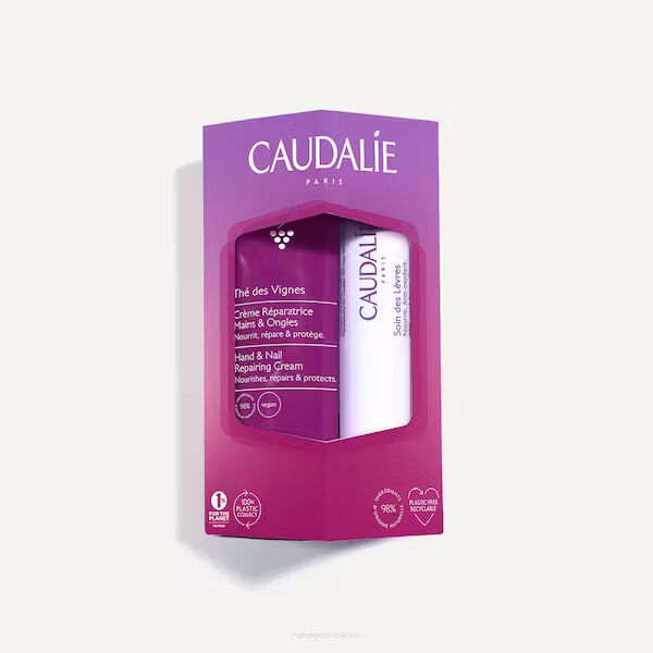 CAUDALIE Thé des Vignes Zimowy Duet do Rąk i Ust Krem do rąk  30 ml + Pomadkę do Ust 4,5 g