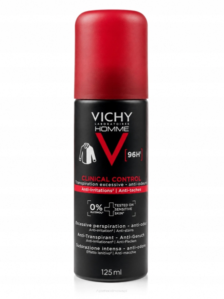 VICHY HOMME CLINICAL CONTROL [96 H] Antyperspirant przeciw nadmiernemu poceniu 125 ml
