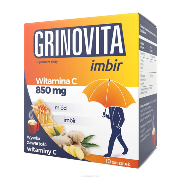 GRINOVITA imbir  proszek10 g x 10 saszetek