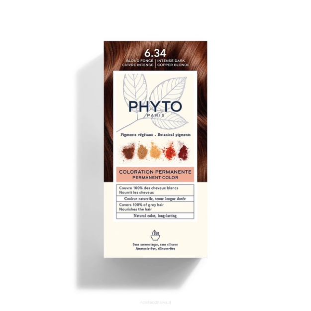 PHYTO COLOR 6.34 Farba do włosów - CIEMNY MIEDZIANY BLOND