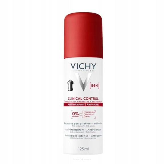 VICHY CLINICAL CONTROL [96 H] Antyperspirant przeciw nadmiernemu poceniu 125 ml