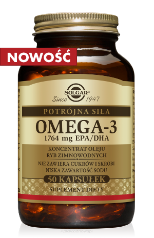 Solgar Omega-3. Potrójna siła. 1764 mg EPA/DHA *50kaps.