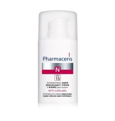 PHARMACERIS N OPTI-CAPILARIL Intensywny krem redukujący cienie i worki pod oczami  SPF15 15 ml