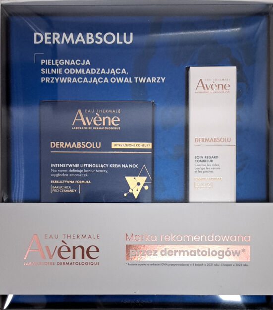 AVENE DERMABSOLU ZESTAW Intensywnie liftingujący krem na noc 40 ml + Krem wypełniający kontur oka 15 ml