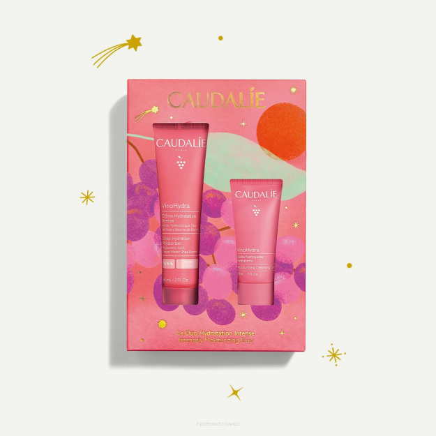 CAUDALIE VinoHydra ZESTAW Krem intensywne nawilżenie 60 ml + Nawilżający żel myjący 30 ml