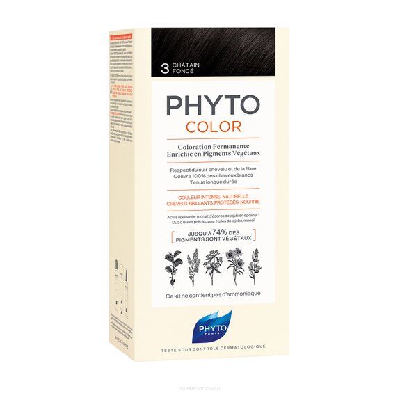PHYTO COLOR 3 Farba do włosów - CEMNY KASZTAN