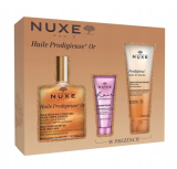 NUXE ZESTAW HUILE PRODIGIEUSE FLORALE Wielofunkcyjny suchy olejek 100 ml + PREZENT Szampon wygładzający 30 ml + Olejek pod prysznic 100 ml