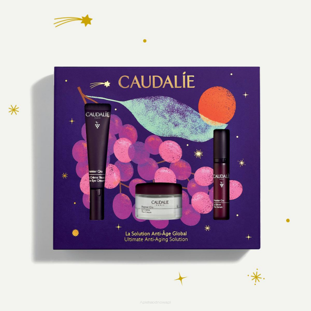 CAUDALIE PREMIER CRU ZESTAW Krem pod oczy Anti - Age 15 ml + PREZENT Serum 10 ml + Krem 15 ml