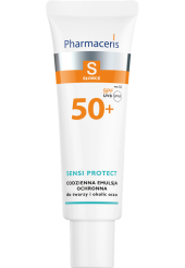 PHARMACERIS S SENSI PROTECT Emulsja ochronna SPF 50+ do twarzy i okolic oczu z kwasem hialuronowym 50 ml
