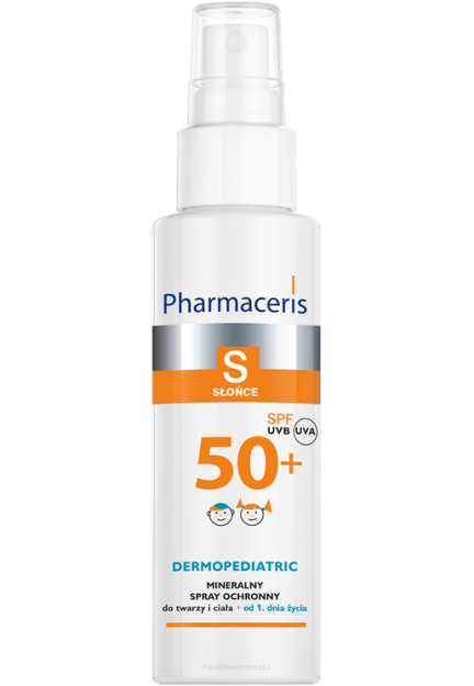 PHARMACERIS S DERMOPEDIATRIC Mineralny spray ochronny SPF 50+ do twarzy i ciała 100 ml